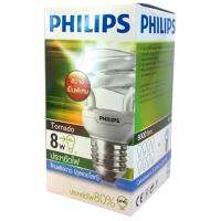 หลอดประหยัด PHILIPS TORNADO 8 วัตต์ DAYLIGHT E27  [มีเก็บเงินปลายทาง]