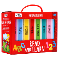 My first library read and learn books 8-volume gift box paperboard book color shape number letter childrens early education cognitive enlightenment picture book parent-child interaction palm book