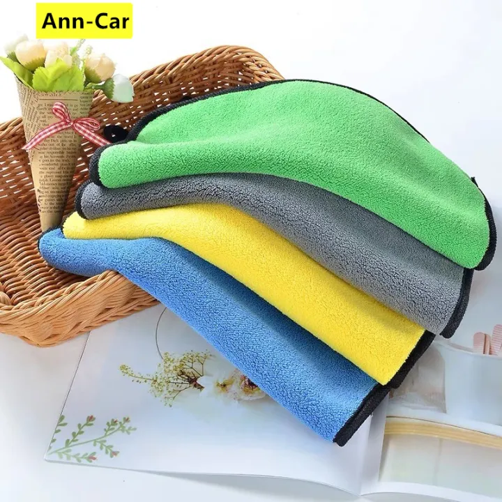 【Ann-Car】30x30cm Car Wash Microfiber Towel Car Cleaning Drying Cloth super absorbent fiber cloth household colourful