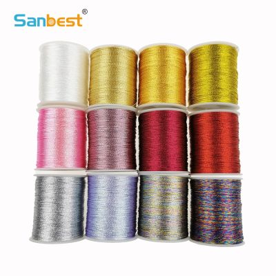 Sanbest 3 6 9 Strands Metallic Weaving Thread 3 pcs/set Shiny Effect Jewellery DIY Crafts String Stitch Weave Threads TH00047