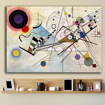 องค์ประกอบ HD โดย Wassily Kandinsky ภาพวาดผ้าใบสำหรับห้องนั่งเล่นตกแต่งบ้านภาพวาดสีน้ำมันบนผ้าใบผนังภาพวาด