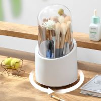 【jw】♠✆  1pcs Rotate Makeup Dustproof with Cover Storage Desktop Organizer High-capacity