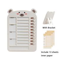 Cute Bear Memo Checklist Board Childrens Self-discipline Punch Card Holiday Schedule Memo Board Wall Hanging Checklist