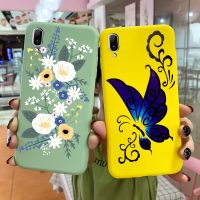 ✺☾ Matte Soft Silicone PTU For VIVO Y97 UD Case Cartoon Flower Butterfly Pattern Phone Case For VIVO Y97 UD Phone Back Cover