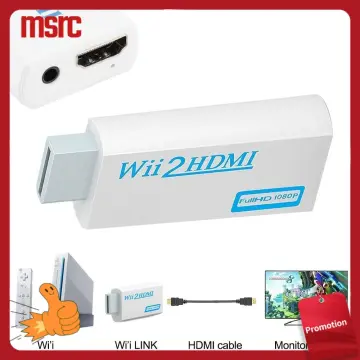 NNINTENDO WII HDMI Adapter + 1M HDMI Cable with or without HDMI CABLE NEW