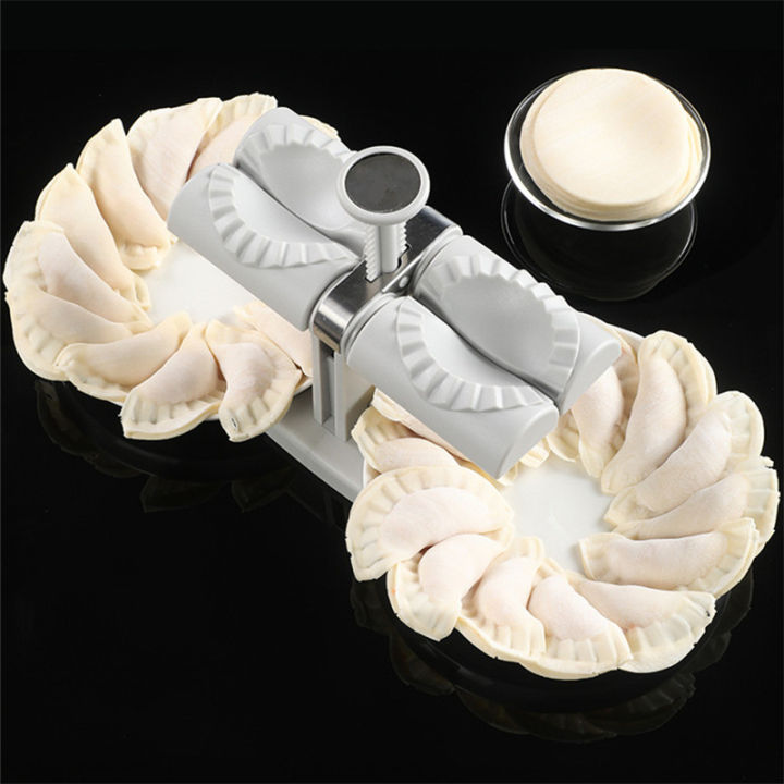 เครื่องทำเกี๊ยวอัตโนมัติเต็มรูปแบบ-double-head-press-dumplings-mold-empanadas-ravioli-mold-diy-kitchen-gadget-accessories
