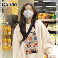 Du YAN เสื้อสเวตเชิ้ตขนาดใหญ่บางผู้หญิง,เสื้อผ้าสำหรับฤดูใบไม้ร่วงลำลองมาใหม่