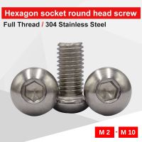 2-50buah Soket Hex Heksagon Tombol Baut Sekrup Berkepala M2 M2.5 M3 M4 M5 M6 M8 M10 304 Stainless Steel Cocok dengan Kunci L Hex