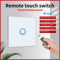 UBARO EU Wireless Remote Control Switch Black Luxury Crystal Glass Panel Smart Home Wall Light Led Indicator Sensor 1/2/3 Gang Power Points  Switches