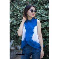 LAANTA เสื้อแขนกุดมัดย้อมคราม (ให้นมได้) indigo tie-dye