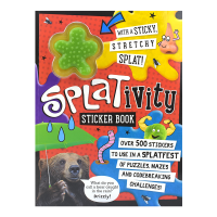 Splativity Sticker Book slime sticky toys English Sticker Book Childrens puzzle handmade paper mold English interactive book English original imported books for toys