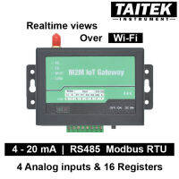 TAITEK CLOUD 4Ai 4-20mA RS485 Modbus RTU Wifi Rtu Modem Iot Gateway ดูข้อมูลผ่านคลาวด์ Data Logger เก็บข้อมูลได้ไม่จำกัด