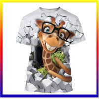 ฤดูร้อนเสื้อยืด Giraffe สัตว์อัลปาก้าพิมพ์ 3D Street Wear ผู้ชายผู้หญิงสบาย ๆ แฟชั่นพลัสขนาดเสื้อยืดเด็กเสื้อยืดเสื้อผ้าด้านบน XS-5XL