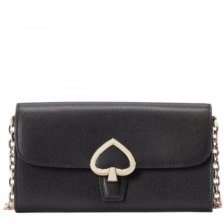 Kate Spade Robyn Small Flap Chain Wallet in Black | Lazada Singapore