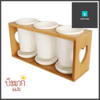 ที่ใส่อุปกรณ์บนโต๊ะอาหาร 3 ชิ้น BAMBOO3-COMPARTMENT TABLEWARE STAND SET BAMBOO **ราคารวม Vat แล้วค่ะ ไม่มีบวกเพิ่ม**