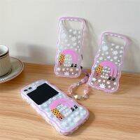 สาวน่ารักเคสโทรศัพท์สร้อยข้อมือลวดลายสำหรับ Samsung Galaxy Z Z Z Flip 4 3ฝาหลังเป็นลอนนุ่มใสกันกระแทก