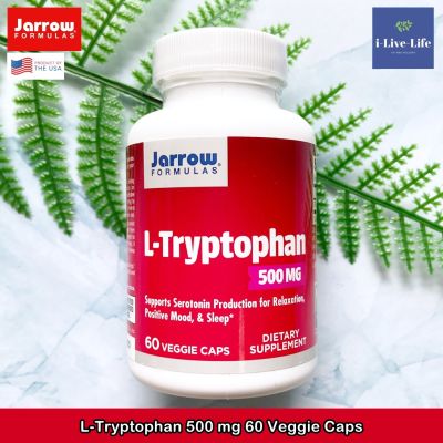 แอล-ทริปโตเฟน L-Tryptophan 500mg 60 Veggie Caps - Jarrow Formulas
