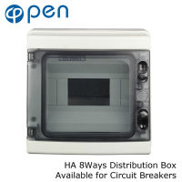 ชุดจ่ายไฟชุด Ha Ip66 8way กันน้ำสำหรับเบรกเกอร์วงจรไฟฟ้าบนกำแพงในร่ม