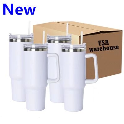 ☑ Large Capacity 40OZ Straw Coffee Cup Portable Handle Vacuum Stainless Steel Beer Mug Double Decker Car Coffeecup Travel Kettle