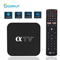 Linux 4.9 αTV+ BOX 2.4G&amp;5G Wifi 1G 8G 100M 4k H313 TV receiver Media player High Qualty Very Fast Box