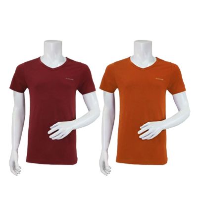 ELLE HOMME เสื้อยืด T-Shrit ชายคอวี สีพื้นมีให้เลือก 2 สี (KVV1919)