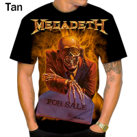 2023 NEW Megadeth Casual Short Sleeved T-shirt, 3d Rock Print, Oversized, Punk Rock, Hip-hop Style, Suitable for Men fashion t-shirt