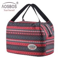 ❡♕☍ Aosbos Fashion Portable Insulated Canvas Lunch Bag 2020 Thermal Food Picnic Lunch Bags for Women Kids Men Cooler Lunch Box Bag