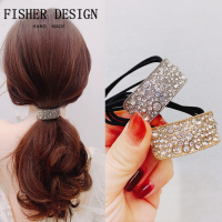 เกาหลีใหม่เต็มรูปแบบเจาะเชือกหญิงยางรัดผม Scrunchie Rhinestone เชือกผมผมยางรัดหางม้ายางรัดผมความงามเครื่องประดับผมสำหรับผู้หญิง