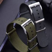 New Design Ribbed Strap 20mm 22mm Nylon Watchband Braid Ballistic Fabric Watchband Accessories For Military Watch Band Straps