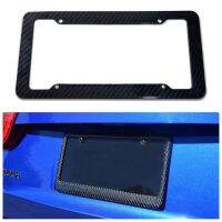 Black Carbon Bracket ScrewsUniversal American License Plate Frame Auto Accessory Fiber Number Plate TAG Cover for Front Rear