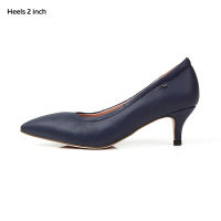 O&amp;B รองเท้าส้นสูงหนังแกะแท้ รุ่น Diana Heels 2 in midnight blue