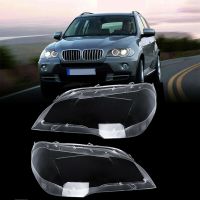 Car Clear Headlight Lens Cover Replacement Headlight Head Light Lamp Shell Cover For-BMW X5 E70 2008-2013