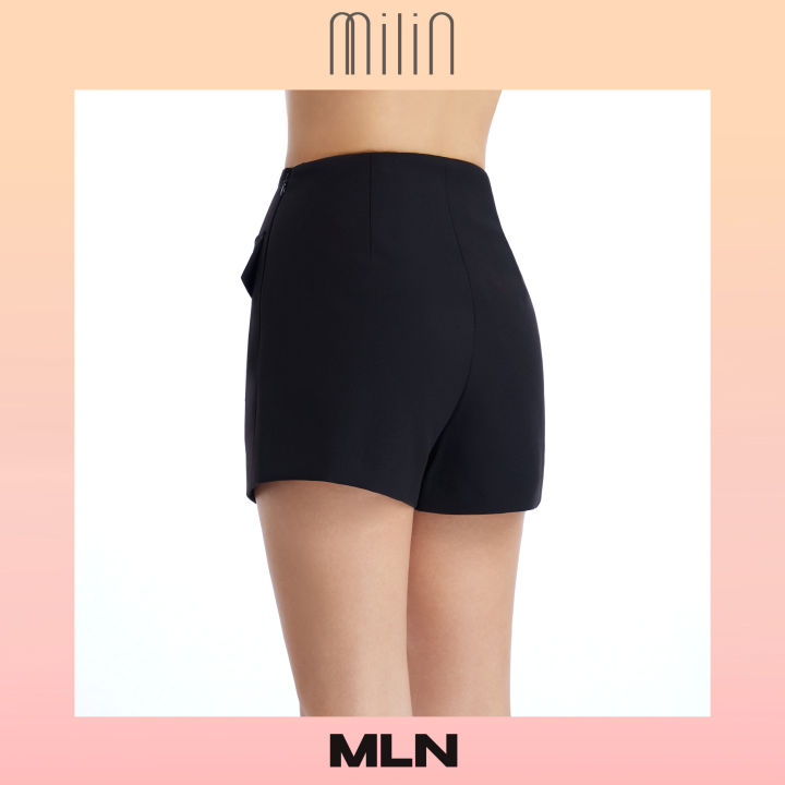 milin-high-waist-front-wrap-style-shorts-กางเกงขาสั้น-เอวสูง-ป้ายด้านหน้า-แต่งฝากระเป๋า-sheryl-shorts-mln