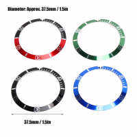 4pcs 37.5mm Aluminum Watch Bezel Ring Replacement Wristwatch Watch Dial Bezel Ring Insert for Sub Watch Case Protection Circle Adhesives Tape