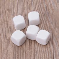 【CW】5Pcs 20Mm White Blank ลูกเต๋าอะคลีลิคเด็ก DIY เขียนภาพวาด Graffiti เกมครอบครัว ของขวัญ กำนัล gift gift gift gift Christmas Gift