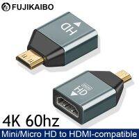 4K 60HZ Mini Micro HDMI-compatible to HDMI-compatible adapter converter For Laptop Graphics Card Camera Monitor projector Camera Adapters Adapters