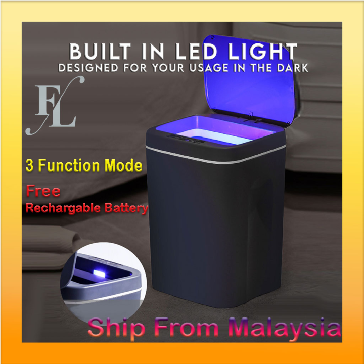 Ready Stock Automatic Big Volume Smart Sensor Rubbish Bin Dustbin Garbage bin with LED Infrared