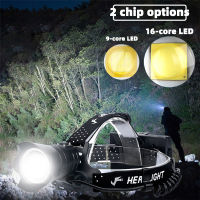 2021อัพเกรด XHP160ที่มีประสิทธิภาพ Led ไฟหน้า18650แบบชาร์จไฟหัวไฟฉาย XHP100 Lumens สูง LED โคมไฟหัวแสงกลางแจ้ง