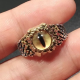 Imitation Thai silver Python eye ring demon eye snake eye openable tiger eye ring