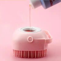 【FCL】◊❒๑ Soft Silicone Dog Shampoo Massager Puppycat Washing Massage Dispenser Grooming Shower