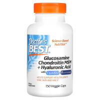 Doctors Best Glucosamine Chondroitin MSM + Hyaluronic Acid 150 Veggie Caps