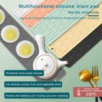 New Product 35*8CM Silicone Heat Insulation Pad Kitchen Non-Slip Fixed Mat Faucet Mat Drip Protection Pads Kitchen Accessories