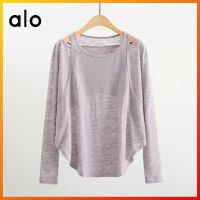 ALO Yoga clothing top womens light and loose thin long-sleeved quick-drying fitness t-shirt running breathable sports blouse