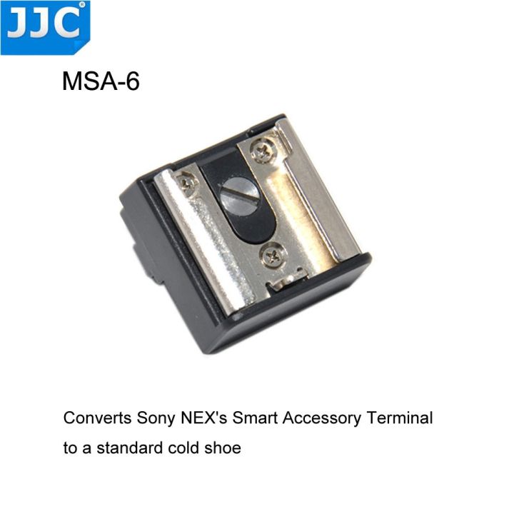 jjc-msa-6-smart-accessory-terminal-to-standard-hot-shoe-flash-microphone-adapter-for-sony-nex5-nex-5n-nex-c3-nex-3-camera