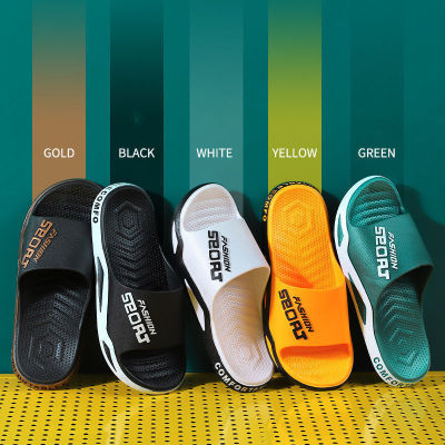 Cool Slippers Male Sandals Fashion Outside Summer Slippers Non-slip Home Thick Soled Cool Breathable Flip Flops Bathroom Slipper