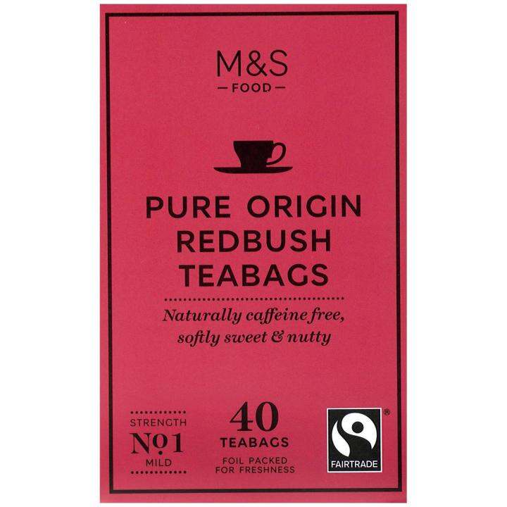 M&S Fairtrade Pure Origin Redbush Rooibos Teabags 40 per pack x1 Marks and Spencer Naturally