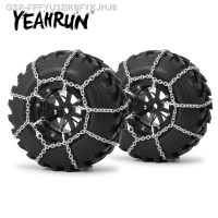 เครื่องถ่ายเอกสาร♤YEAHRUN ล้อยางโซ่กันลื่นไถลขนาด2.2นิ้ว130มม. สำหรับ TRX4 TRX-4ตีนตะขาบ1/10