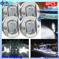 4ชิ้น6led ไฟ12โวลต์โคมไฟตู้ภายในเรือยอชท์ไฟติดตั้งท้องเรือสำหรับตกปลาบนดาดฟ้ากลางคืน