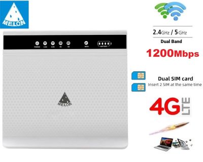 4G Router Dual Sim Card เราเตอร์ 2 ซิม, 1200Mbps Dual band 2.4G+5GHz ,High-Performance เราเตอร์ ใส่ซิม 2 ซิม รองรับ 3G+4G ทุกเครือข่าย