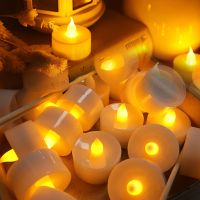 [VIVI decorations] เทียนตกแต่งบ้าน24ชิ้น LED เทียนสำหรับงานแต่งงานวันเกิดไฟโรแมนติกคริสต์มาสเทียนอิเล็กทรอนิกส์ Velas Decorativas